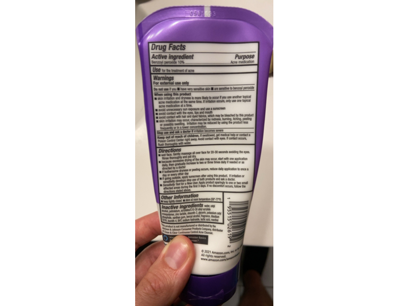 Amazon Basics Daily Acne Control Cleanser, 5 oz/141 g