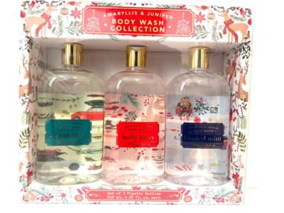 Amaryllis & Juiper Body Wash Set, 28 fl oz/828 mL, Pack Of 3
