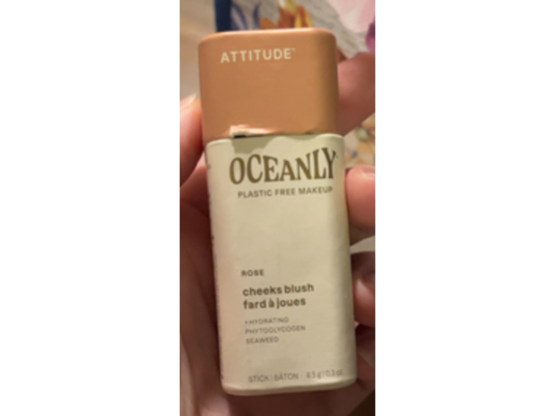 Attitude Oceanly Cheeks Blush Stick, Rose, 0.3 oz/8.5 g