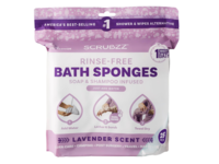 Scrubzz Soap & Shampoo Infused Bath Sponges, Lavender Scent, 25 Count, Pack Of 2 - thumbnail 1