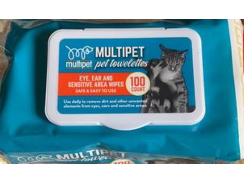 Multipet Pet Towelettes Eye, Ear And Sensitive Area Wipes, 100 Count