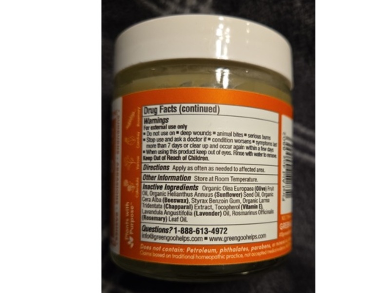Green Goo First Aid Salve, Calendula + Yarrow + Comfrey, 4 oz/113.4 g