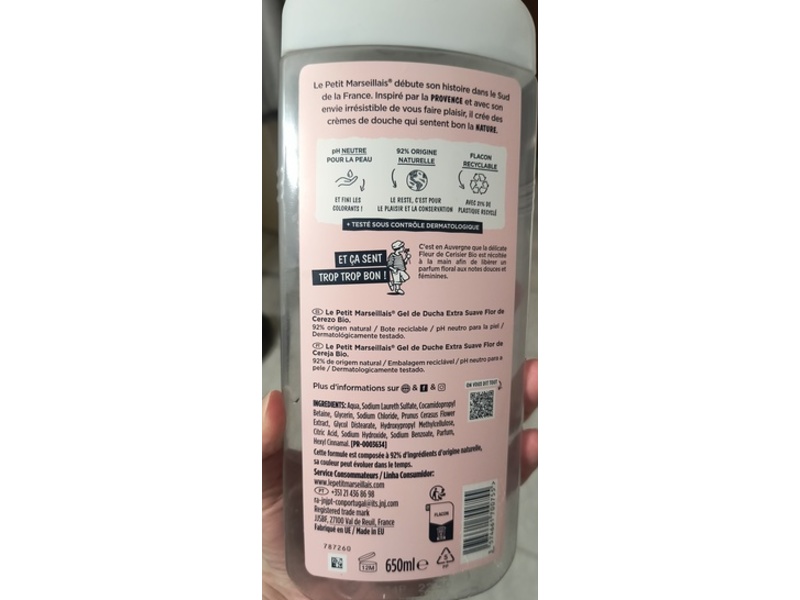 Le Petit Marseillais Shower Gel, Cherry Blossom, 650 mL