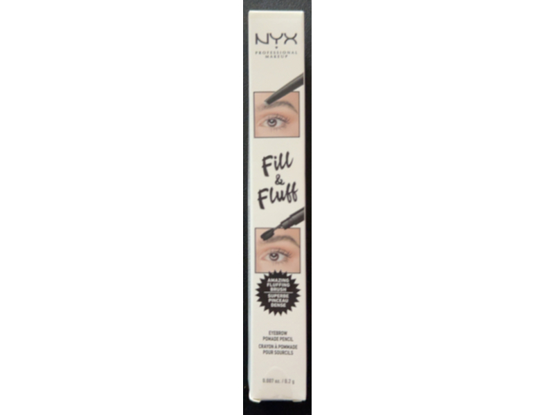 NYX Professional Makeup Fill & Fluff Eyebrow Pomade Pencil, 09 Clear, 0.007 oz/0.2 g