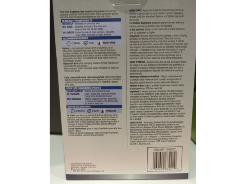 Neutrogena Retinol rapid Wrinkle Repair, Pack Of 2