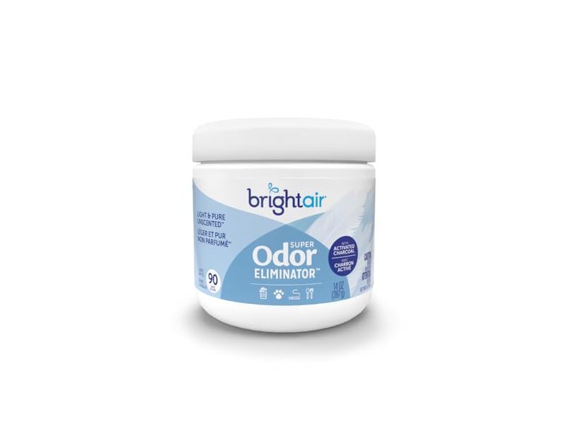 Bright Air Super Odor Eliminator, Unscented, 14 oz/397 g, Pack Of 6