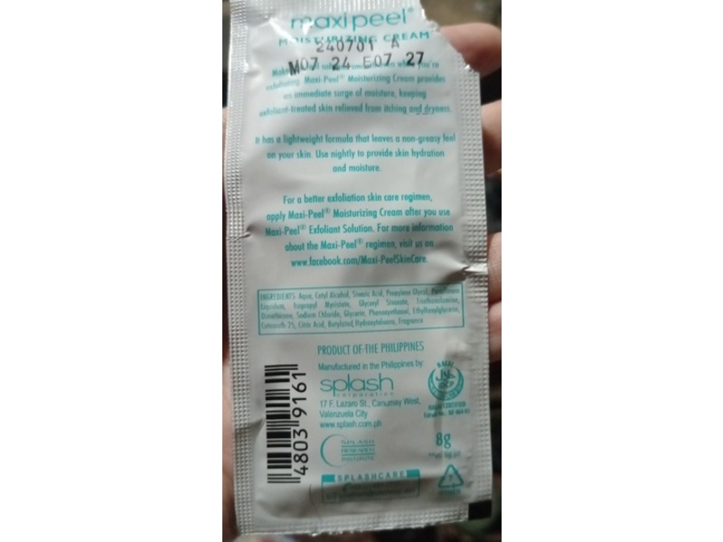 Maxi-Peel Moisturizing Cream, 8 g