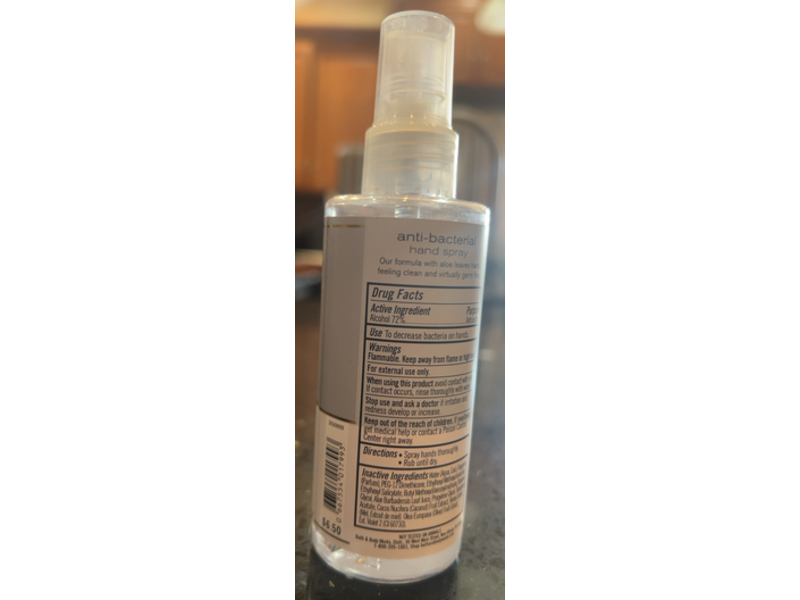 Bath & Body Works Anti-Bacterial Hand Spray, The Original, 3 fl oz/88 mL