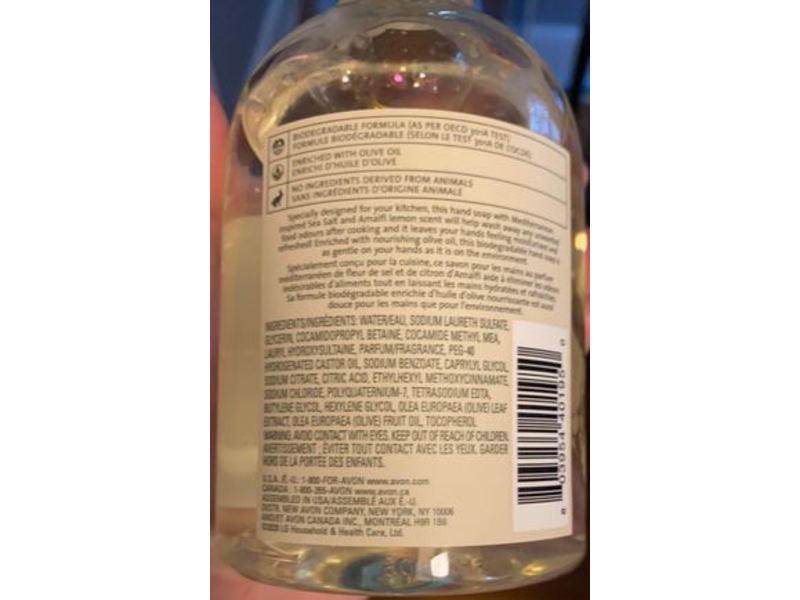 Cucina Fruits & Passion Hand Soap, Sea Salt And Amalfi Lemon, 13.5 fl oz/400 mL