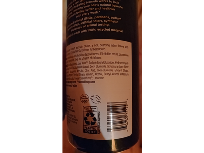 Avalon Organics Moisturizing Shampoo, Coconut D'Anjou Pear Scent, 32 fl oz/946 mL