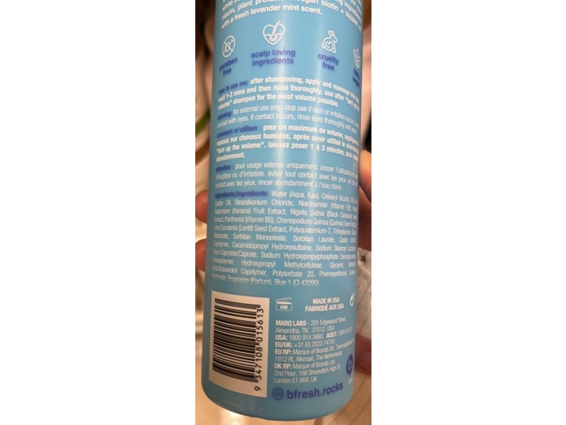 b.fresh Turn Up The Volume Volumizing Conditioner, Lavender Mint, 12 fl oz/355 mL