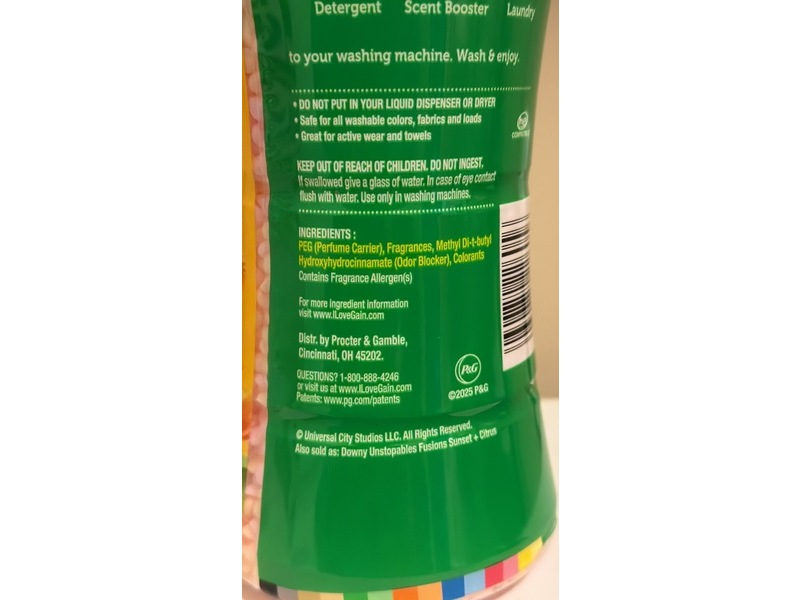 Gain In-Wash Laundry Scent Booster, Emerald Charm + Yellow Brick Wonder, 12.2 fl oz/345 g