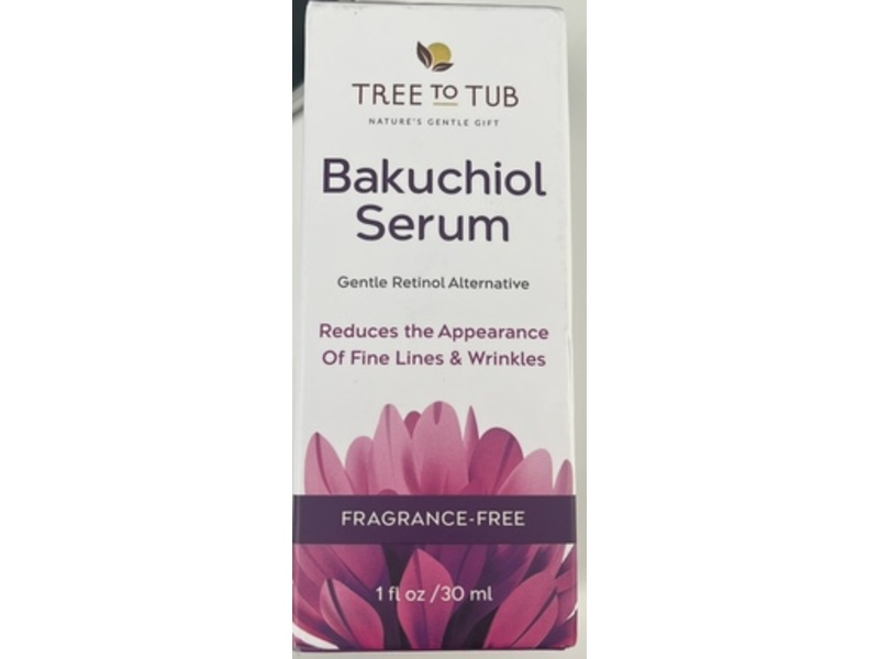 Tree To Tub Gentle Retinol Alternative Serum, Bakuchiol, 1 fl oz/30 mL