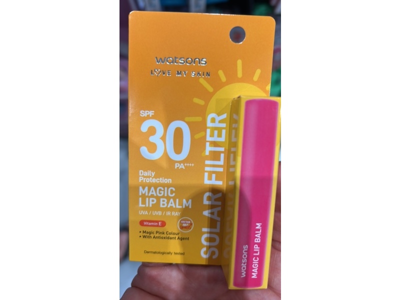 Watsons Love My Skin Solar Filter Magic Lip Balm, SPF 30 PA++++ Vitamin E