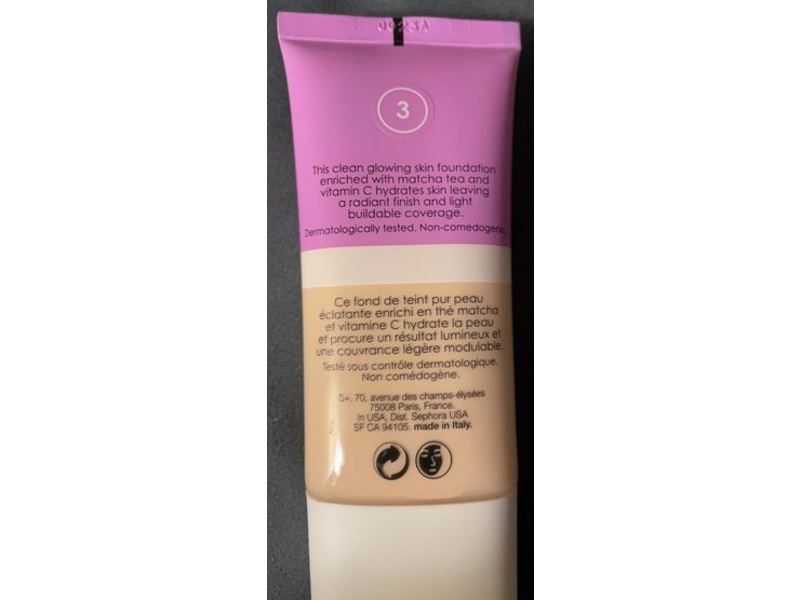 Sephora S Clean Glowing Skin Foundation, 3, 1.01 fl oz/30 mL