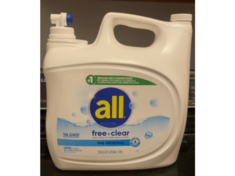 All Free Clear Laundry Detergent, The Original, 166 Loads, 250 fl oz/7.39 L