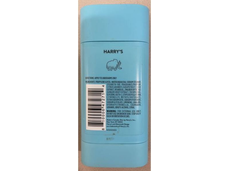 Harry's Odor Control Deodorant, Fig, 2.5 oz/70 g
