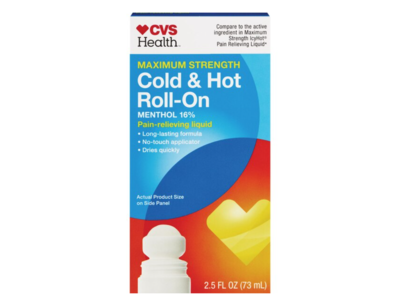 CVS Health Cold & Hot Pain Relieving Roll-on, 2/5 fl oz/74 mL