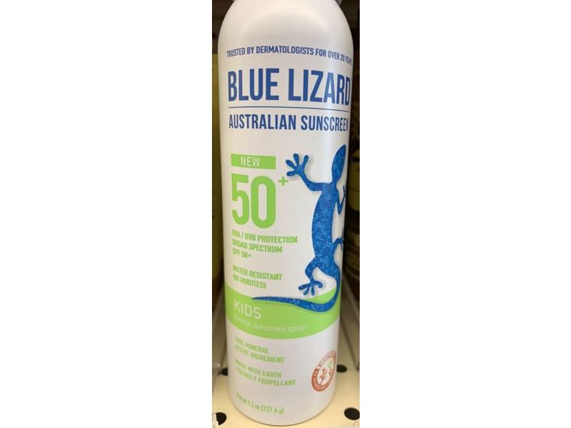 Blue Lizard Kids' Mineral Sunscreen Spray, SPF 50+, 4.5 oz/127.6 g