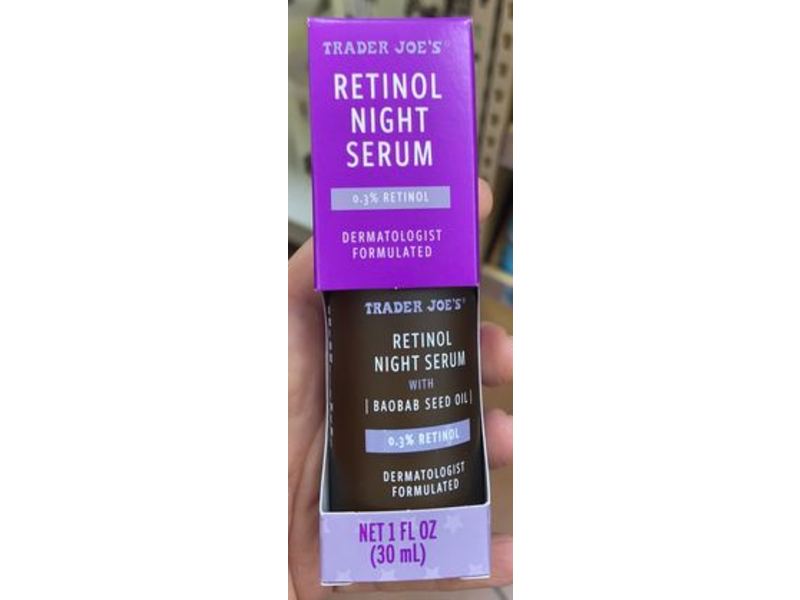 Trader Joe's Retinol Night Serum, Baobab Seed Oil, 1 fl oz/30 mL, Pack Of 2