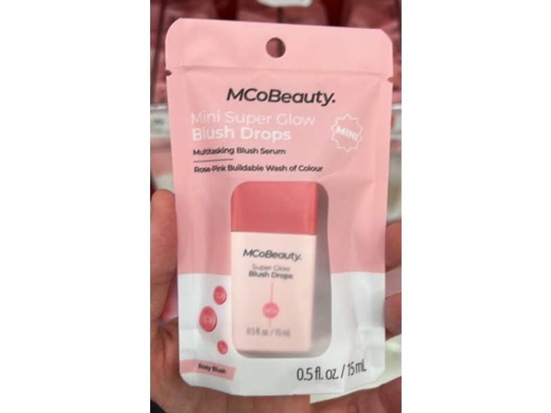 MCoBeauty Mini Super Glow Blush Drops, Rosy Blush, 0.5 fl oz/15 mL