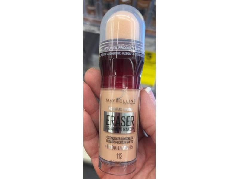 Maybelline Instant Age Rewind Eraser Foundation, SPF 20, 112, 0.68 fl oz/20.0 mL