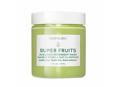 Earth to Skin Super Fruits Overnight Mask, Avocado, 4.0 fl oz/118 mL