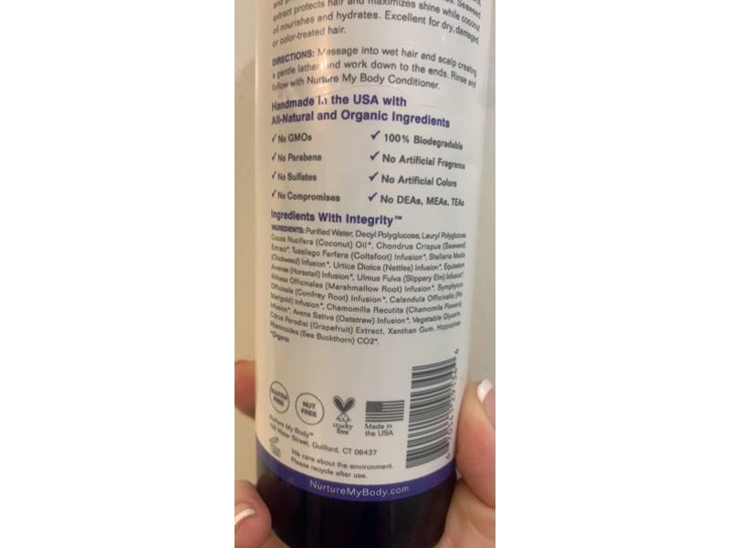 Narture My Body Moisturizing Shampoo, Sulfate Free, 16 fl oz/473 mL