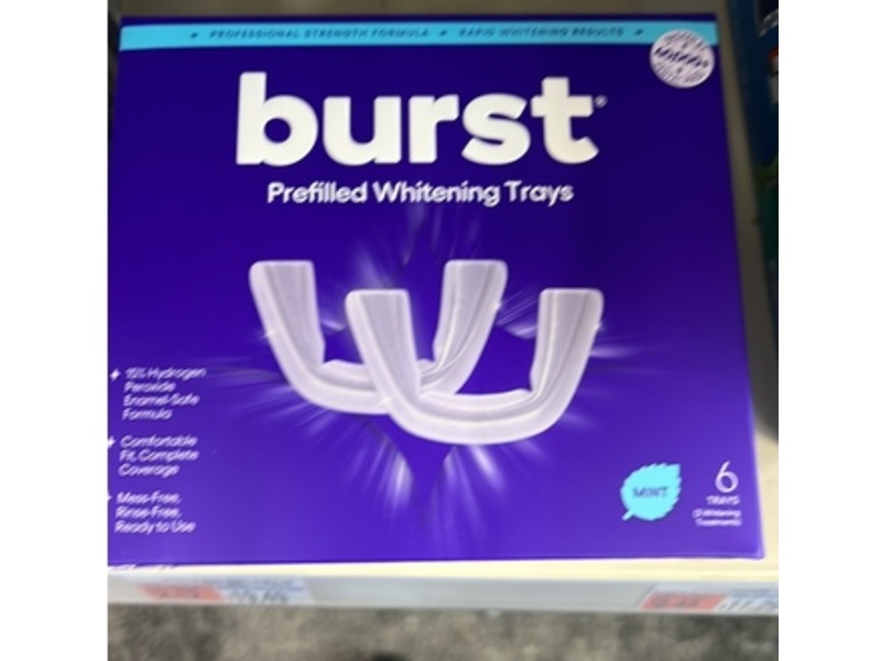 Burst Prefilled Whitening Trays, Mint, 6 Trays