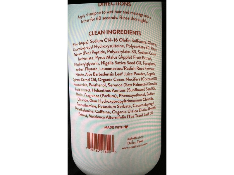 Routine Wellness Anti-Thinning Shampoo, Pink Pineapple & Coconut, 14 oz/414 mL