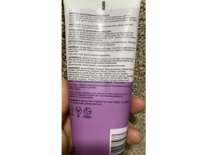 Botanics Radiant Youth Refining Microdermabrasion Polish, Ginkgo, 4 fl oz/120 mL