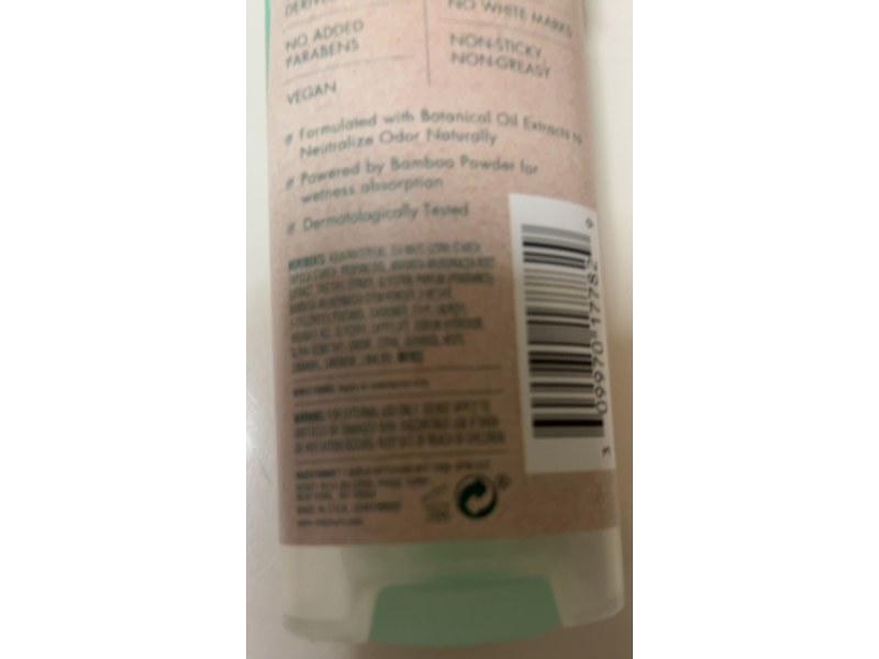 Mitchum Natural Power Gel Cream, Sweet Jasmine, 3.4 oz/96 g