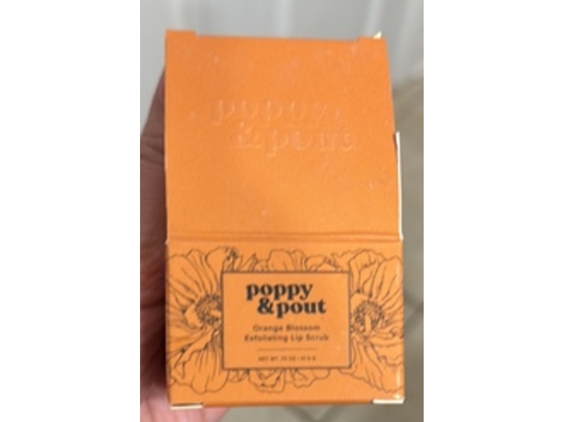 Poppy & Pout Exfoliating Lip Scrub, Orange Blossom, 0.75 oz/21.5 g