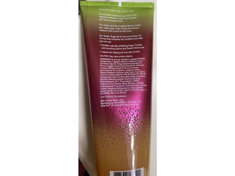 Bath & Body Works Golden Sugar Scrub, Sweet Pea, 8 oz/226 g