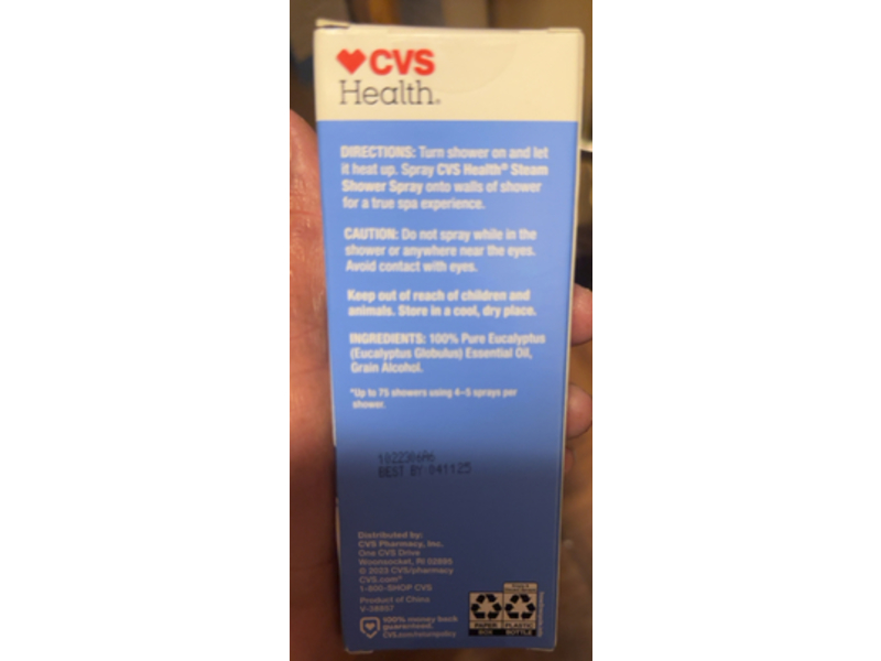 Cvs Health Steam Shower Spray, Eucalyptus, 2 fl oz/59 mL