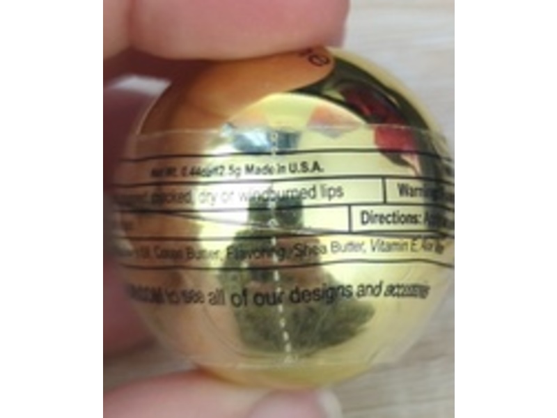 Pearl Expressions Metallic All Natural Lip Balm, Vanilla, 0.44 fl oz/12.5 g