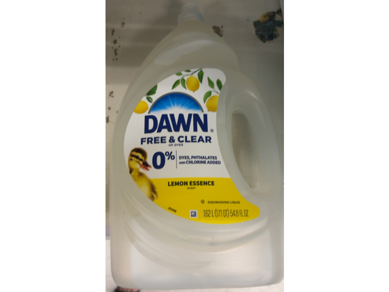 Dawn Free & Clear Dish Soap, Lemon Essence, 54.8 fl oz/1.62 L