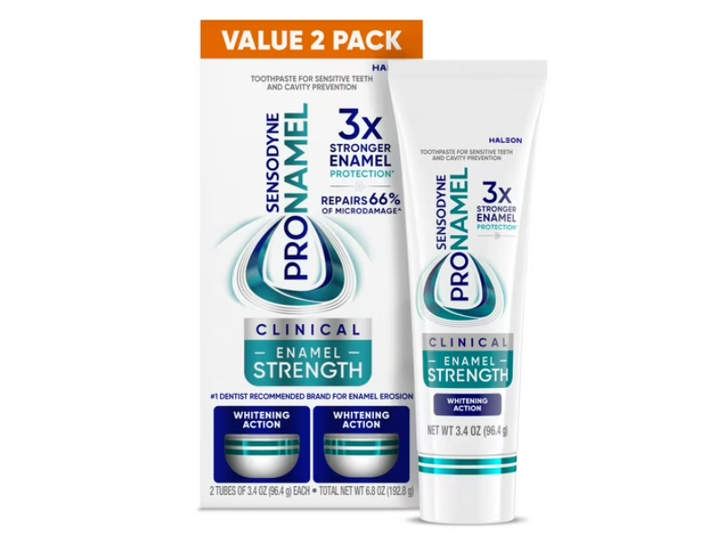 Sensodyne Pronamel Clinical Enamel Strength Whitening Action Toothpaste, 3.4 oz/96.4 g, Pack Of 2