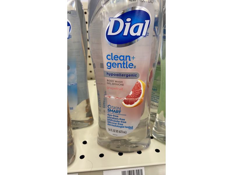 Dial Clean & Gentle Body Wash, Grapefruit, 16 fl oz / 473 mL