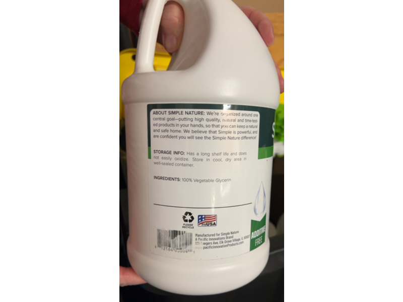 SimpleNature Vegetable Glycerin, 3.8 L