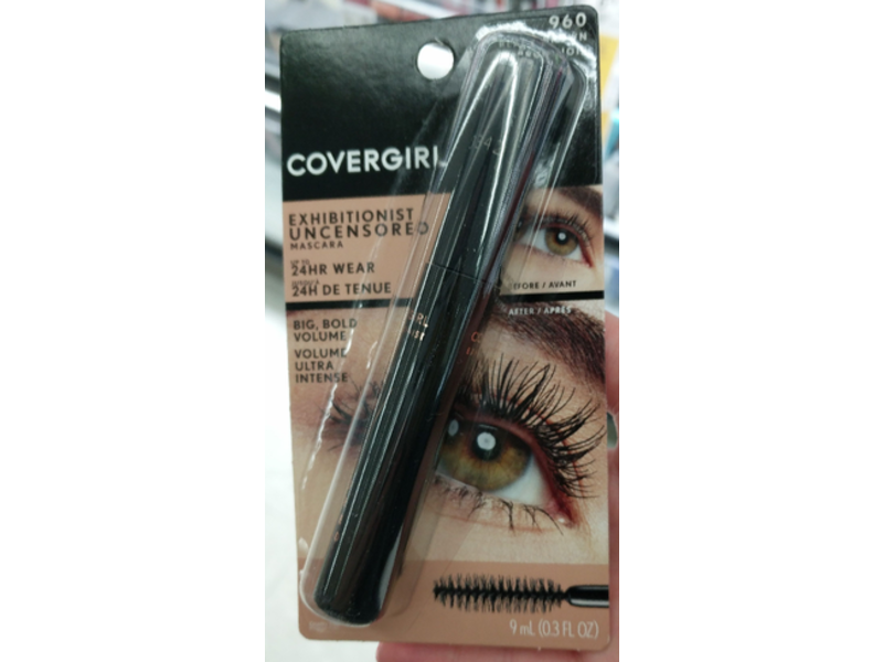 CoverGirl Exhibitionist Uncensored Mascara, 960 Black Brown, 0.3 fl oz /9 mL