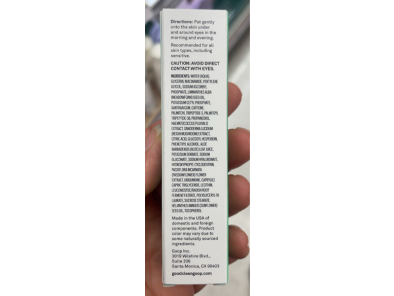 good.clean.goop beauty The Wide-Awake Eye Serum, 0.50 fl oz/15 mL