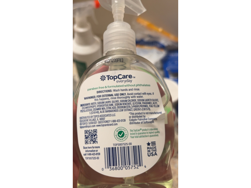 Top Care Everyday Hand Soap, Cucumber & Melon, 7.5 fl oz/221 mL