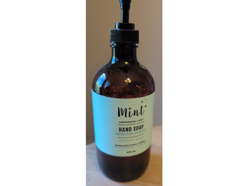 Mint Hand Soap, Lemongrass + Mint, 456 mL