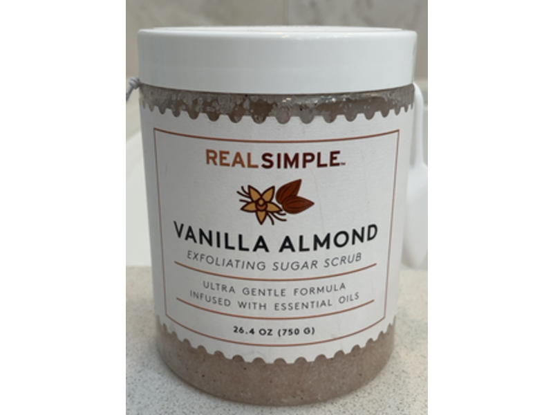Real Simple Vanilla Almond Exfoliating Sugar Scrub, 26.4 oz/750 g