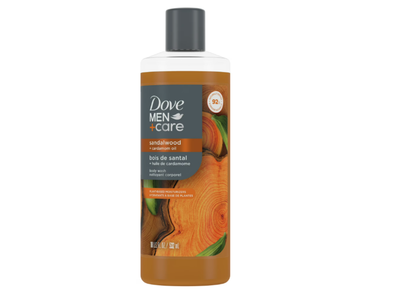 Dove Men+Care Body Wash, Sandalwood + Cardamom Oil, 18 fl oz/532 mL