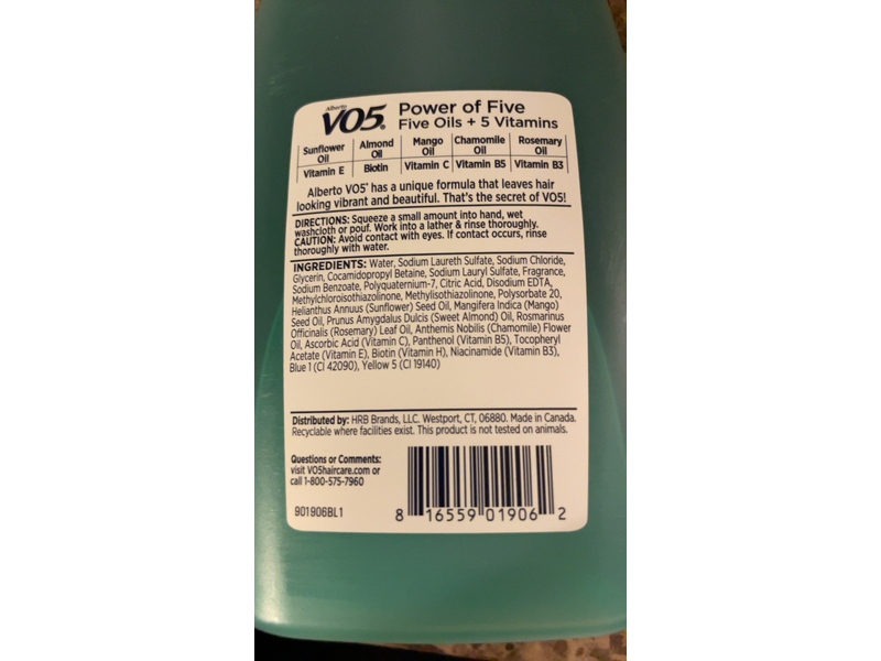 Alberto VO5 Men's 3 In1 Shampoo, Conditioner & Body Wash, Fresh Energy, 18 oz fl oz/532 mL