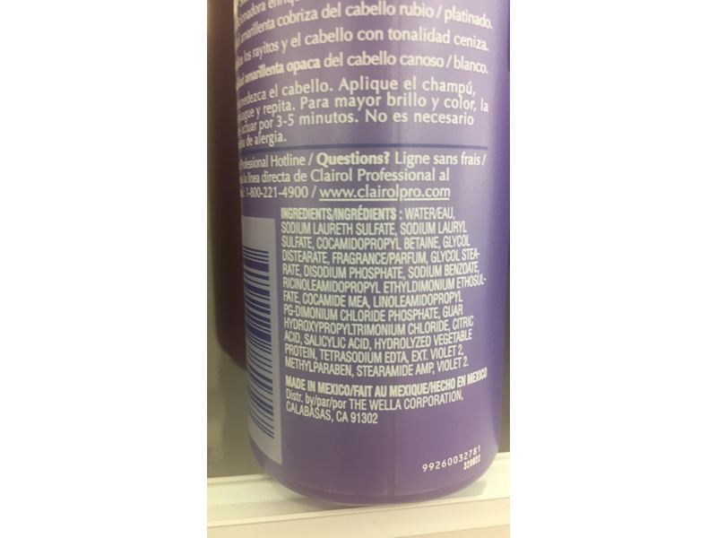 Clairol Professional Shimmer Lights Shampoo, 8 fl oz