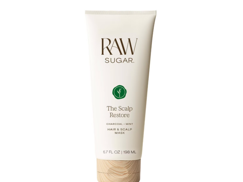 Raw Sugar The Scalp Restore Hair & Scalp Mask, Charcoal + Mint, 6.7 fl oz/198 mL