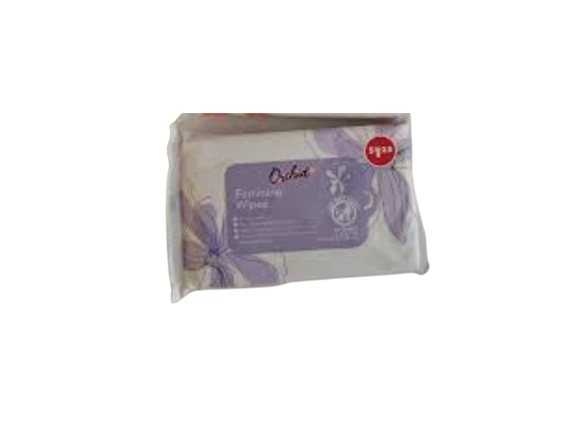 Orchid Feminine Wipes, Lavender Scent, 40 Count